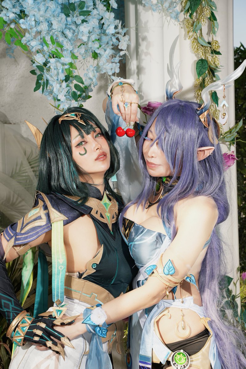 nairiqz's tweet photo. 【Cosplay/コスプレ】

原神/GenshinImpact 

ネフェル/ラウマ

Nefer:🐈‍⬛
Lauma:@noeatnolifexxx 

📷:@p4598 

#moonsnake 
#laufer 
#第2スタジオ小町 https://t.co/v7t63zCln9