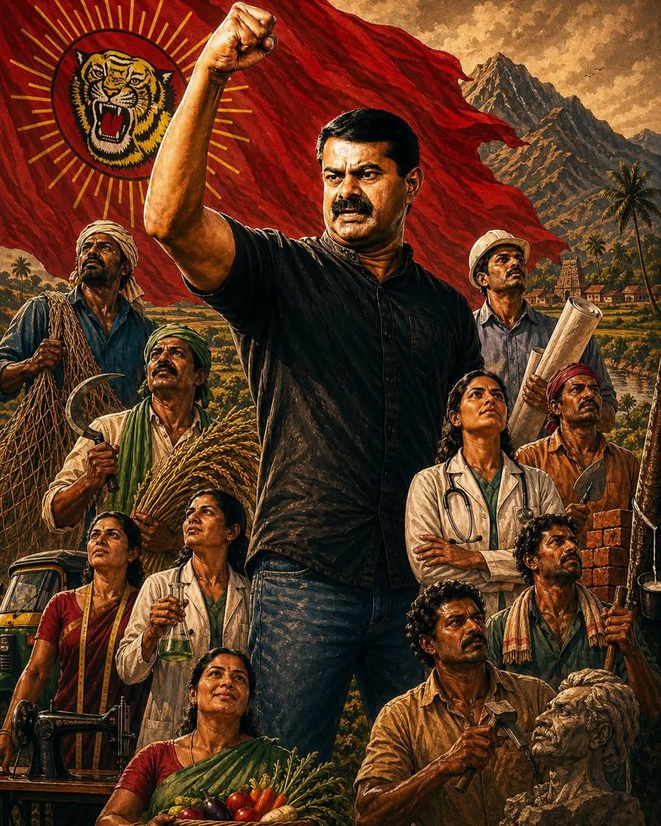 AngurajNTK's tweet photo. 2026- Wave election.!

திரை கவர்ச்சியால்...
மக்களுக்காக உண்மையாக உழைத்த நாம் தமிழர் கட்சியை மறந்த மக்கள்.!

விரைவில் மக்கள் தமிழ்நாட்டிற்கு யார் தேவை என்பதை புரிந்துக்கொண்டு எங்களை ஆதரிப்பார்கள்!

காலம் கட்டாயம் அதை உருவாக்கும்!

நாங்கள் மீண்டும் வருவோம்.!

2031ல் சந்திப்போம்.! https://t.co/dSiW147qvj