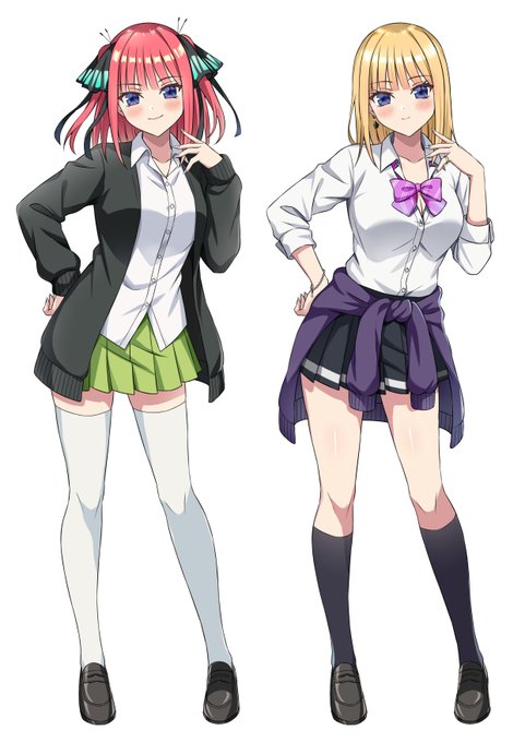 二乃のギャル化を描きました! 本編は明日公開予定 #中野二乃 #ギャル化