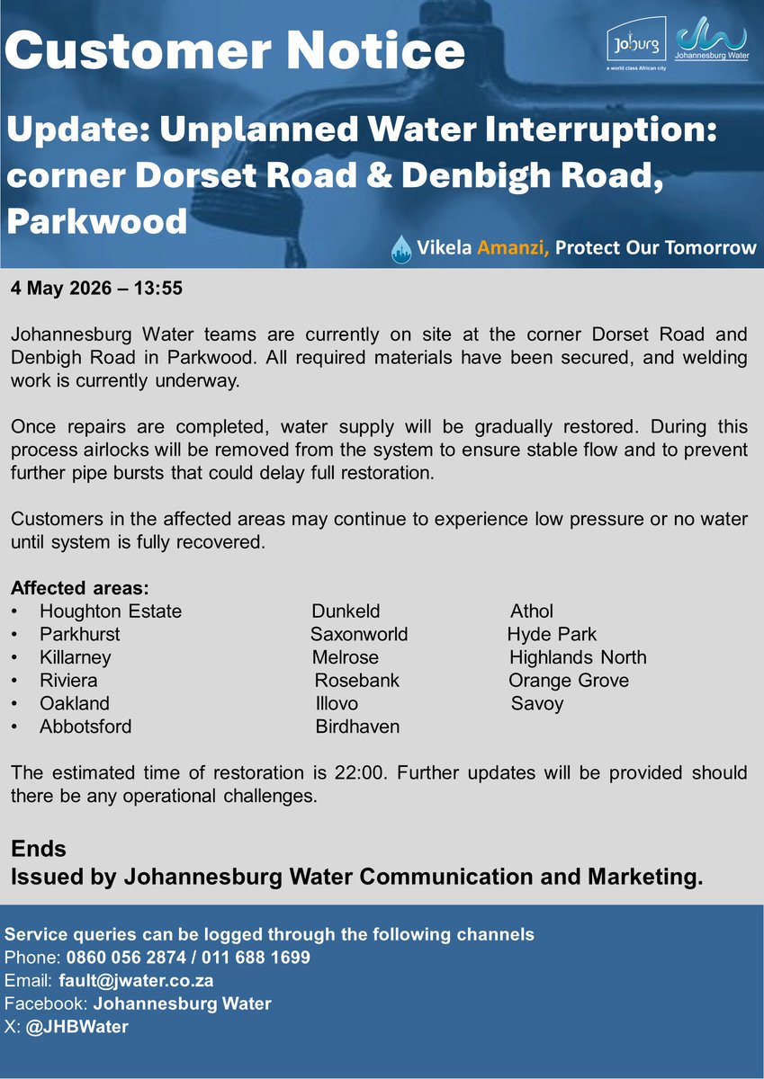 Johannesburg Water tweet media