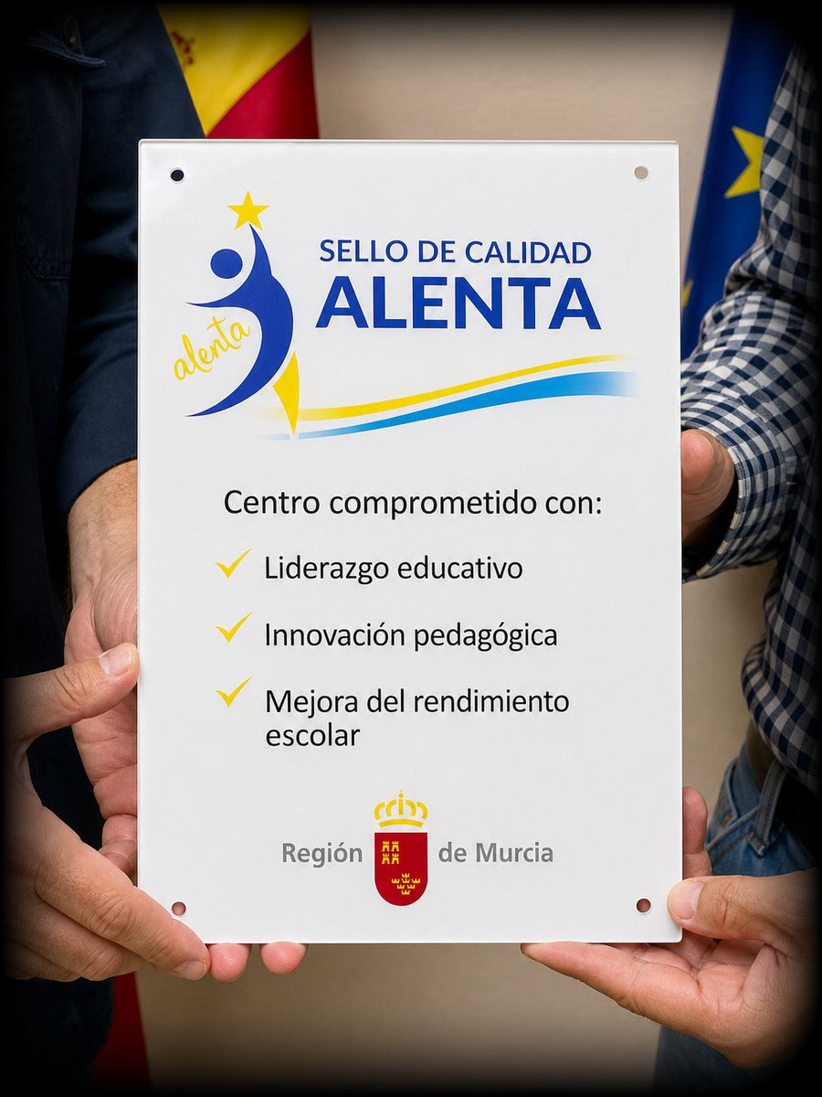 ProgramasRM's tweet image. Celebramos el compromiso educativo 👏

El CEIP Ntra. Sra. del Rosario (Torre Pacheco) recibe el Sello de Calidad ALENTA, recogido por su Jefe de Estudios, Ramón García de la Rosa.

Educación, innovación y trabajo en equipo para seguir avanzando.

#educacion #innovacion #liderazgo