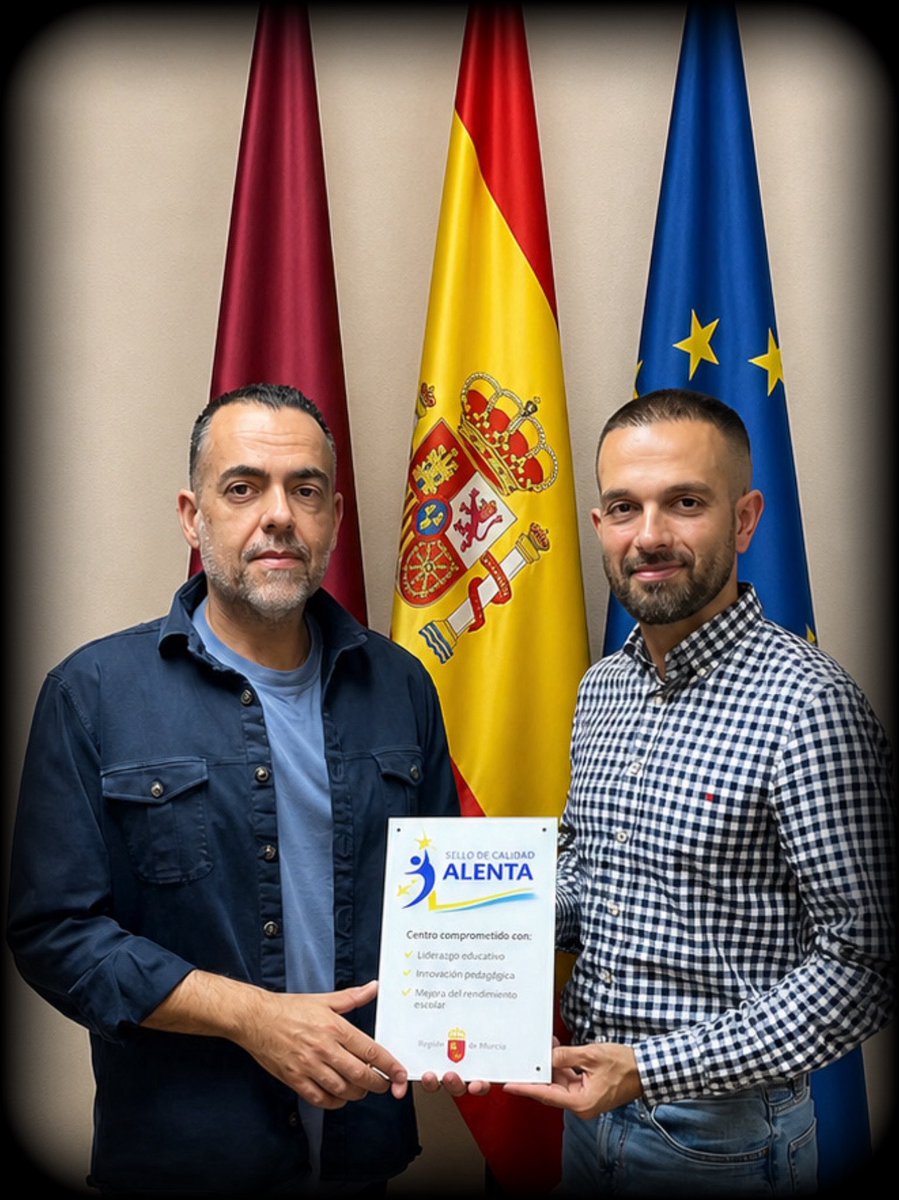 ProgramasRM's tweet image. Celebramos el compromiso educativo 👏

El CEIP Ntra. Sra. del Rosario (Torre Pacheco) recibe el Sello de Calidad ALENTA, recogido por su Jefe de Estudios, Ramón García de la Rosa.

Educación, innovación y trabajo en equipo para seguir avanzando.

#educacion #innovacion #liderazgo