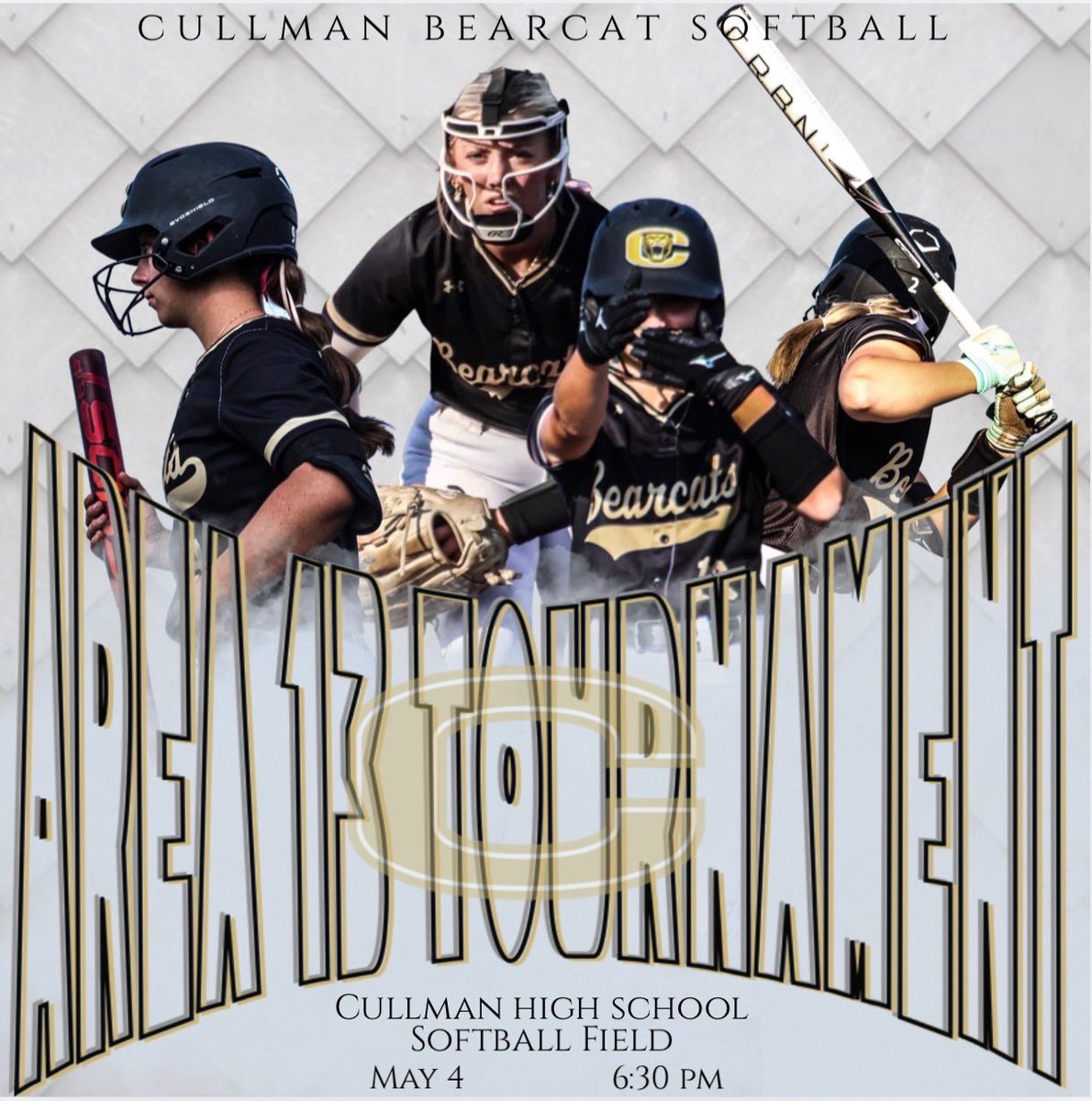 CullmanCats's tweet photo. Good luck to @CullmanSoftball as they host the 6A Area 13 Tournament today! Your #1 seeded Bearcats take the field at 6:30 PM against the winner of Jasper vs. M. Jordanโฆletโs pack the stands, bring the energy, and be loud! @Bearcat_ATH @kkallhoff @BOECullmanCity #BearcatNation https://t.co/lfwOjTGAmU