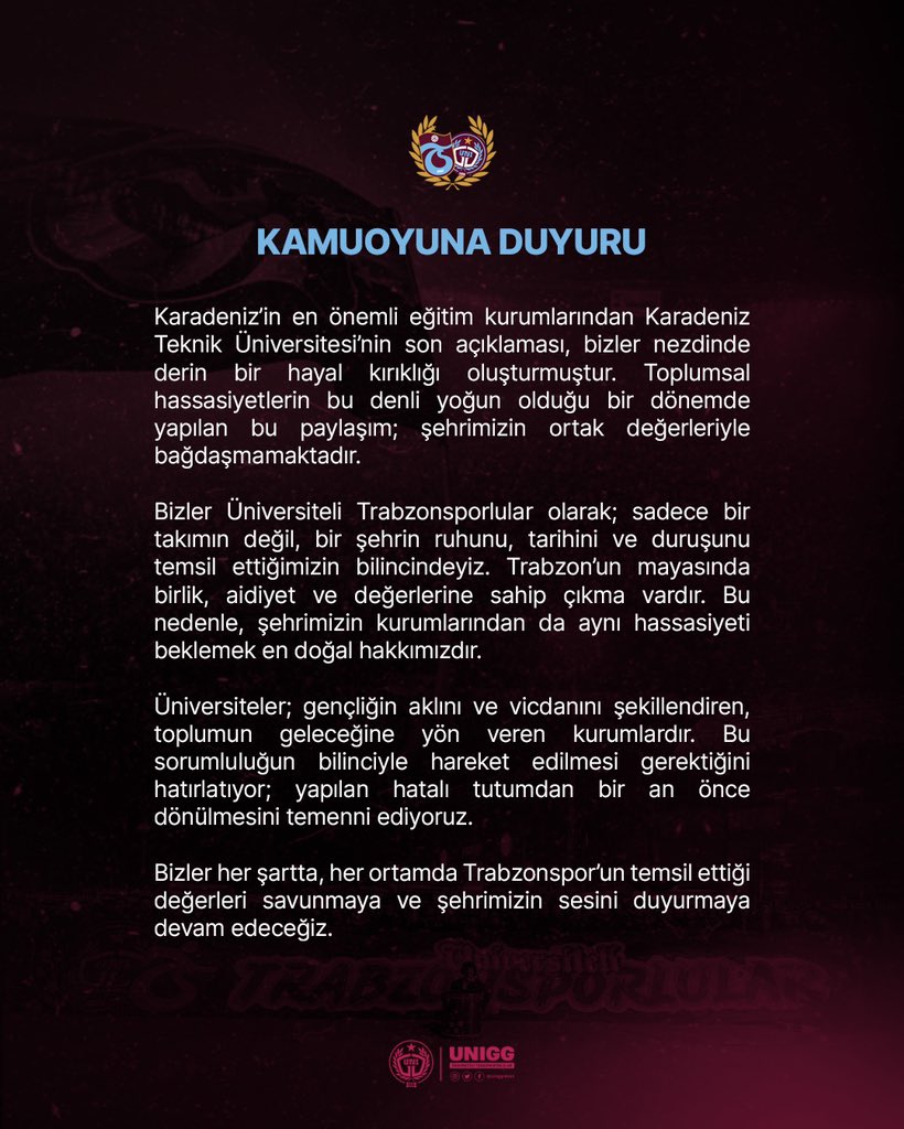 UNIGG Trabzon tweet media