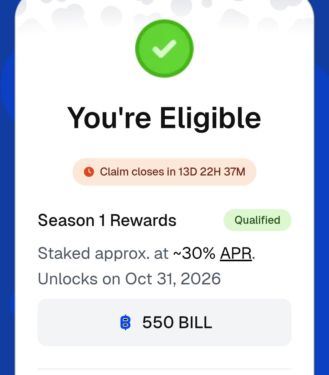 JoshuaAbel68's tweet image. $BILL airdrop 👀

On mobile, I’m eligible. On PC, I’m not eligible 😂

This week will be interesting.