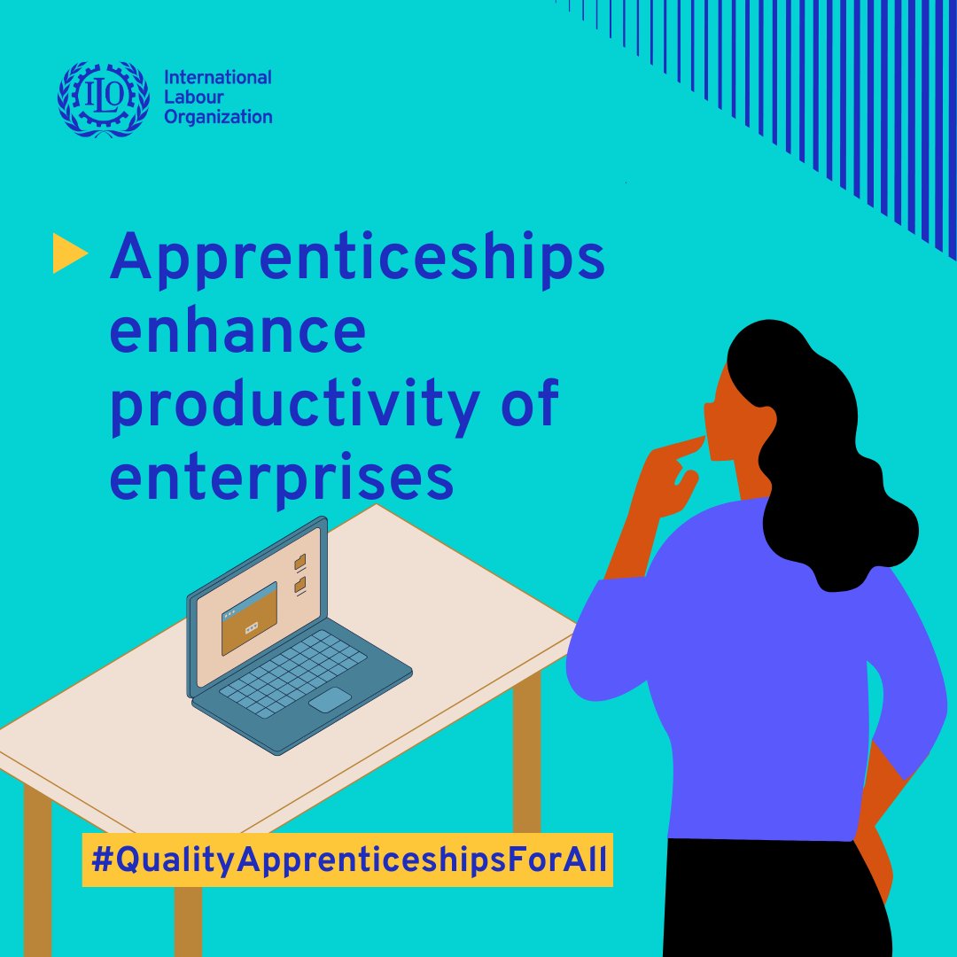 ILO_SKILLS's tweet image. #Skills gaps aren’t solved in classrooms alone.

Quality apprenticeships connect learning to real jobs—and boost enterprise #productivity.

⏰Time to get serious.

ℹ️bit.ly/476YsNc

#QualityApprenticeship #R208 #ILO