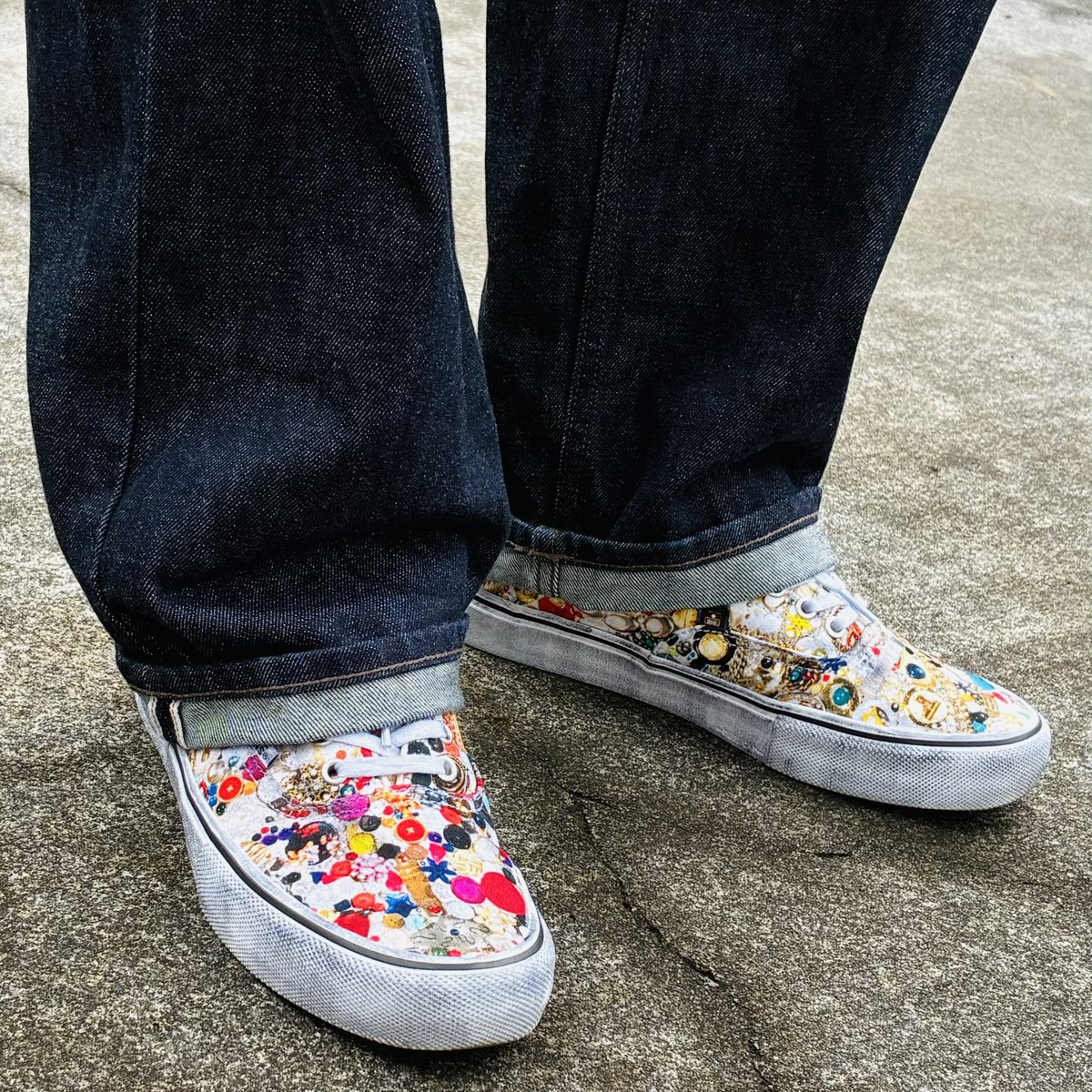 zenmai_sneakers's tweet image. 今日もシュプリーム マイク・ケリー バンズ エラ💎✨
帰省2日目🌾🌾🌾

Supreme × Mike Kelley 
Vans 
Era 
"White"
#KOTD