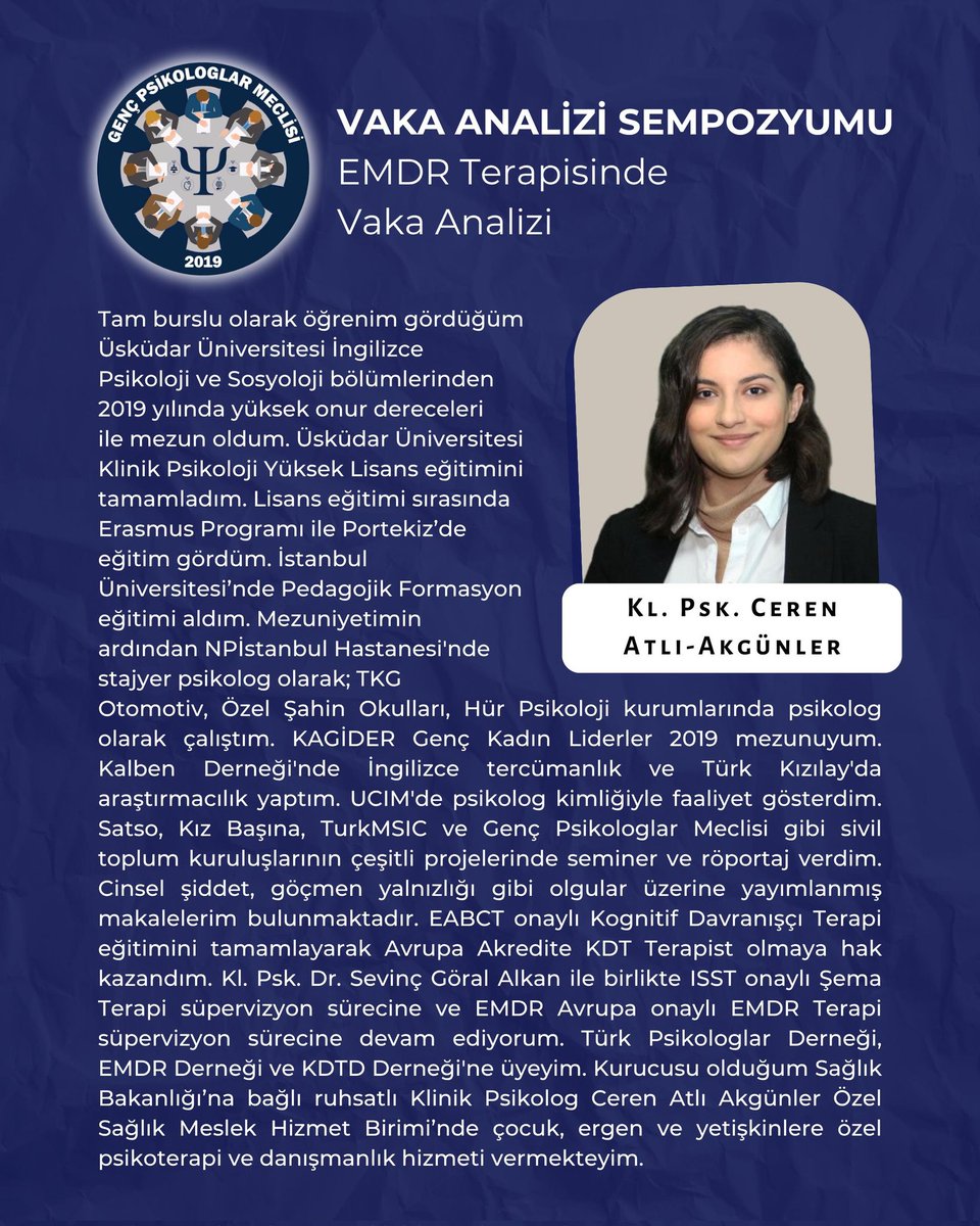 GPM_Resmi's tweet photo. 📌 VAKA ANALİZİ SEMPOZYUMU📌

Alanında 6 ruh sağlığı uzmanı ile 6 farklı ekolün yer alacağı sempozyumda altıncı oturum ;

Detaylı bilgi afişte yer almaktadır 😊. https://t.co/UxssNTakCG