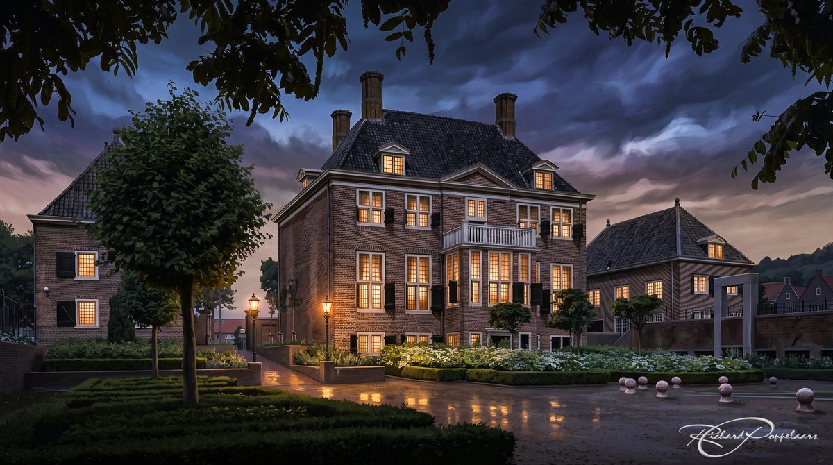 About_Pixels's tweet photo. De avond valt over het Prinsehuis in Hellevoetsluis. Gebouwd in 1675 voor de Prins van Oranje, nog steeds ademt dit icoon maritieme historie uit de tijd dat deze stad de belangrijkste marinebasis van Nederland was. #Prinsehuis #Hellevoetsluis #About_Pixels https://t.co/vs4DzEleYr