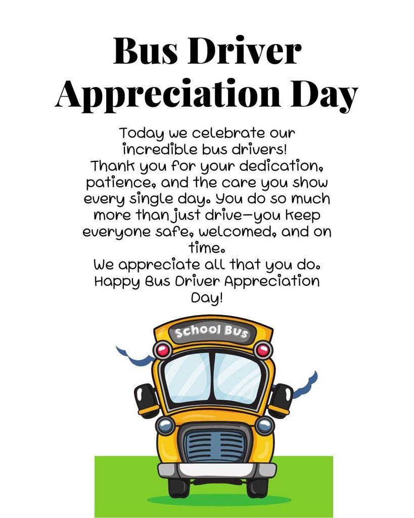 JAGSchools's tweet photo. Bus Driver Appreciation Day! https://t.co/TnjY4HzxUz