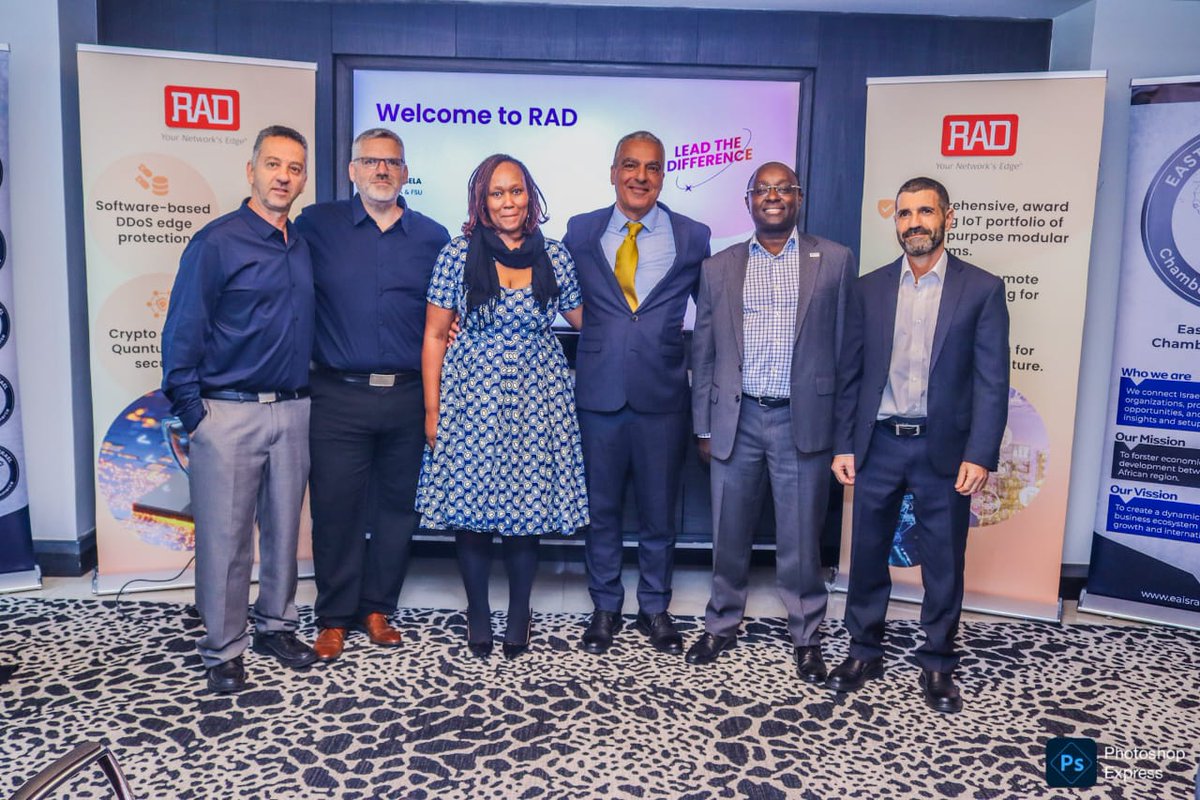 IsraelinKenya's tweet photo. Recently, the Embassy of Israel, in partnership with the East Africa-Israel Chamber of Commerce @eaisraelchamber , was pleased to host a successful RAD customer event.

As a global leader in IoT and network edge solutions, RAD continues to play a pivotal role in driving innovation, connectivity, and digital transformation across industries.

The event brought together key stakeholders and industry players for insightful discussions on emerging technologies, practical applications, and opportunities within the East African market.

We look forward to strengthening collaborations and advancing impactful solutions in the region. 
🇰🇪🤝🏽🇮🇱
@GideonBehar
@IsraelTradeKE
#techinafrica #techsolutions #RADDays #innovation #IoT #OT #cybersecurity #quantum #Kenya #Networking #israelafricarelations