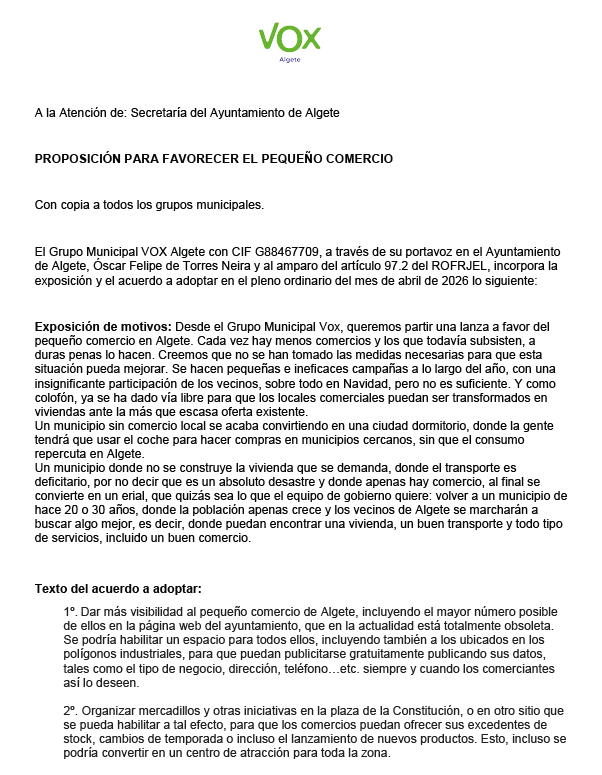 VOX Algete tweet media