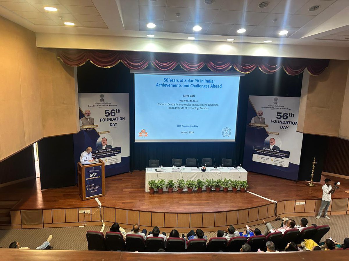 Dhana_Arumugam1's tweet photo. At the 56th Foundation Day of @IndiaDST, graced by Hon’ble Minister @DrJitendraSingh. The day featured the STUTI Compendium release, engaging talks by Prof. Urbashi Sinha and Prof. Juzer Vasi & a discussion on DST–AI linkages. #STI #IndiaDST https://t.co/9VaA2l4ovM