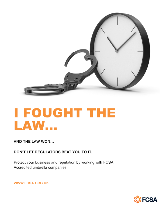 FCSA_org's tweet photo. ...and the law won. It always does.

HMRC has made supply chain compliance a clear enforcement priority. The legal and financial consequences of working with non-compliant umbrella companies are significant, and the defence of "we didn't know" carries little weight when accreditation exists precisely to remove that uncertainty.

FCSA Accredited umbrella companies have passed the most rigorous compliance checks in the contractor services industry. Working with them is how you protect your business from regulators before it becomes a problem.

Don't fight it. Fix it. Visit https://t.co/z3Qne7ZJoF

#Compliance #HMRCRisk #UmbrellaCompany #FCSA #SupplyChain #ContractorCompliance