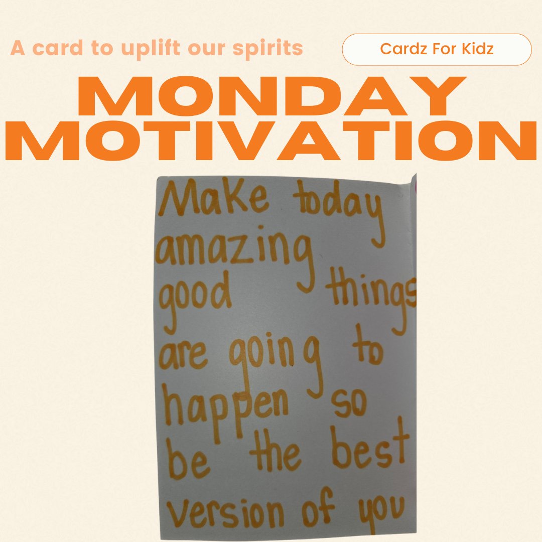 cardzforkidz's tweet image. We know the #cards are for the children, seniors, and families we serve, but we think some could also be used as some #MondayMotivation! Please take a second to read this card! #upliftingspirits
