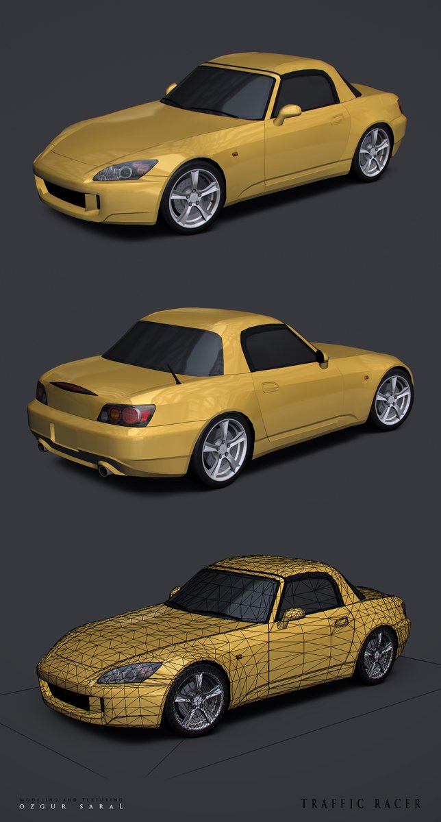 OzgursAssets's tweet image. Traffic Racer (2013) - Honda S2000
#trafficracer #gamedev #indiegamedev #ue5 #Unity3d #blender #3dsmax #3dcg #lowpoly #Zbrush #3dmodeling #Car
