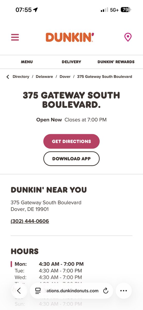 KevCLiv's tweet photo. @dunkindonuts While I don't know the store number, I have the address and telephone number thereof in the picture. My phone number is (302) 359-9118 and  my email is kcl302@att.com . https://t.co/GbydHDYC0b