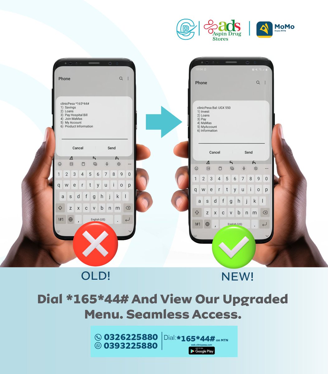 clinicPesa's tweet image. Have you tried our new USSD experience yet?
Dial in and explore a smarter way to enjoy clinicPesa benefits. #NewLook