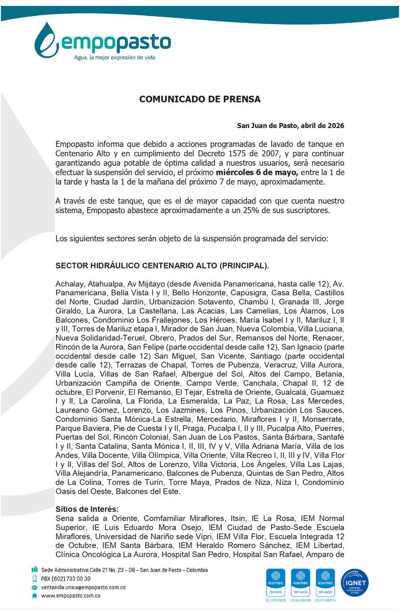 EMPOPASTO S.A. E.S.P tweet media