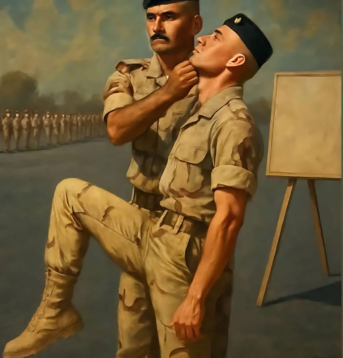التعليم المنظّم
دائمًا في التدريب الأساسي نؤكّد على رفعة الرأس، وتدل على:
أ. الثقة بالنّفس والقوّة.
ب. اليقضة والجاهزيّة.
ج. الاحترام والانضباط.
د. الهيبة والسيطرة.