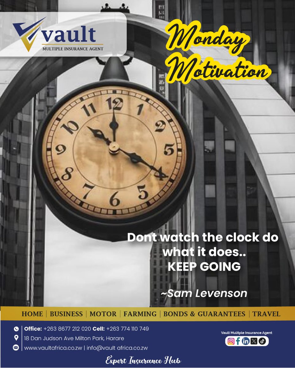 vaultinsure2024's tweet photo. Time keeps moving—and so should you.  Stay consistent. Stay focused.

#MondayMotivation #ProgressDaily #VaultMultipleInsuranceAgent https://t.co/juampn2TMz