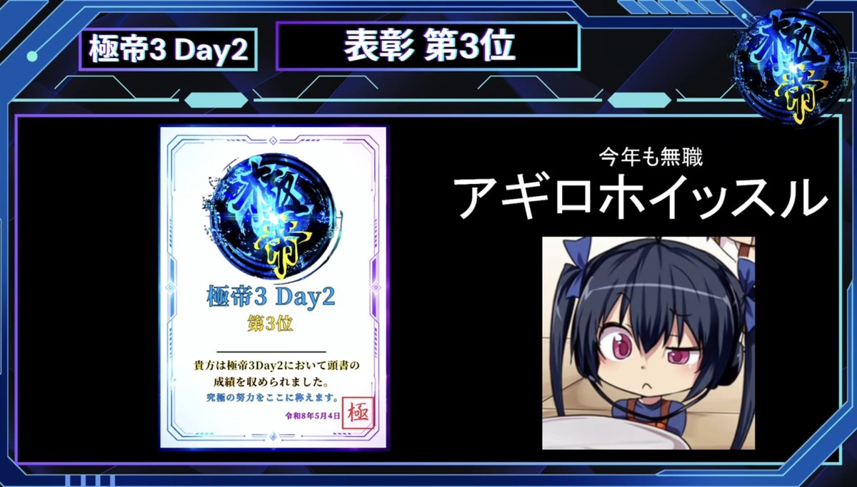 第3回極帝 運営アカウント tweet media