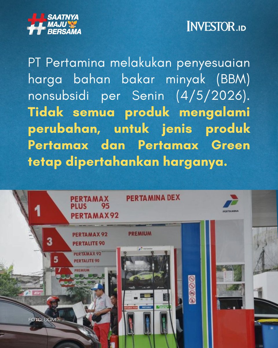 InvestorID's tweet image. Harga Pertamax tetap di Rp12.300, menurut kalian, kebijakan ini sudah tepat atau seharusnya ikut turun/naik mengikuti pasar?

Baca terus investor.id dan unduh aplikasi Investor Daily di iOS dan App Store!

#InvestorDaily #BBM #Subsidi #Pertamina #SaatnyaMajuBersama