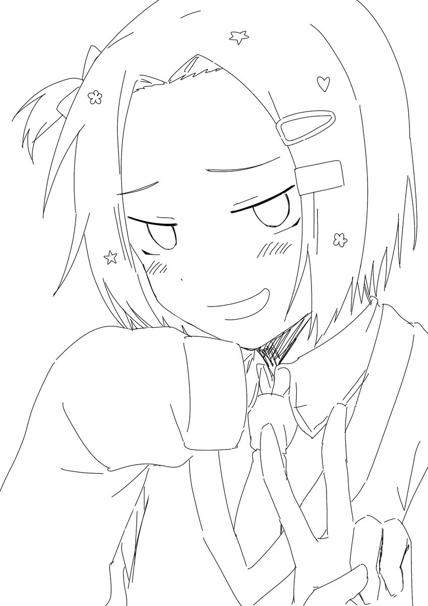 waraku_12's tweet photo. 線画配布してみたかったので…！！ギリ塗れそうなのがこの辺りなので塗ってみていただけると嬉しいです☺️💕メンションとか引用していただけ��と見に行きます😚💓 https://t.co/27yVeIE5yk