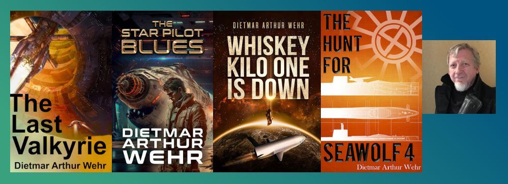AuthorNetwork's tweet image. Dietmar Wehr is the #author of 
"The Last Valkyrie"
"The Hunt For Seawolf 4"
"The Pulsar Paradox"
"Jumping The Abyss"
"Whiskey Kilo One Is Down"
"The Star Pilot Blues" 
independentauthornetwork.com/dietmar-wehr.h… 
#amreading #spaceopera #scifi #paranormal #thriller #technothriller #iartg #booktwt