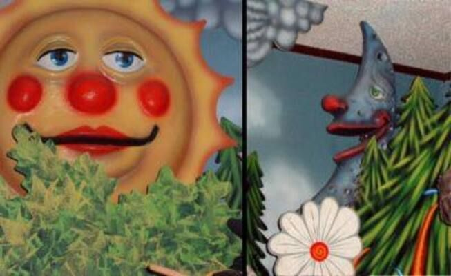 heartmorgue's tweet photo. Sun and Moon from The Rock-afire Explosion animatronic band
(Creative Engineering, Inc. for ShowBiz Pizza Places, 1980s: https://t.co/HmpUuJZjWa) https://t.co/Pxj4zuHWxb