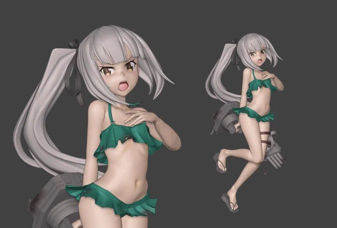 zbrushで美少女フィギュアのモデリングやってます。 #ゴールデンウィークSNS展覧会2026