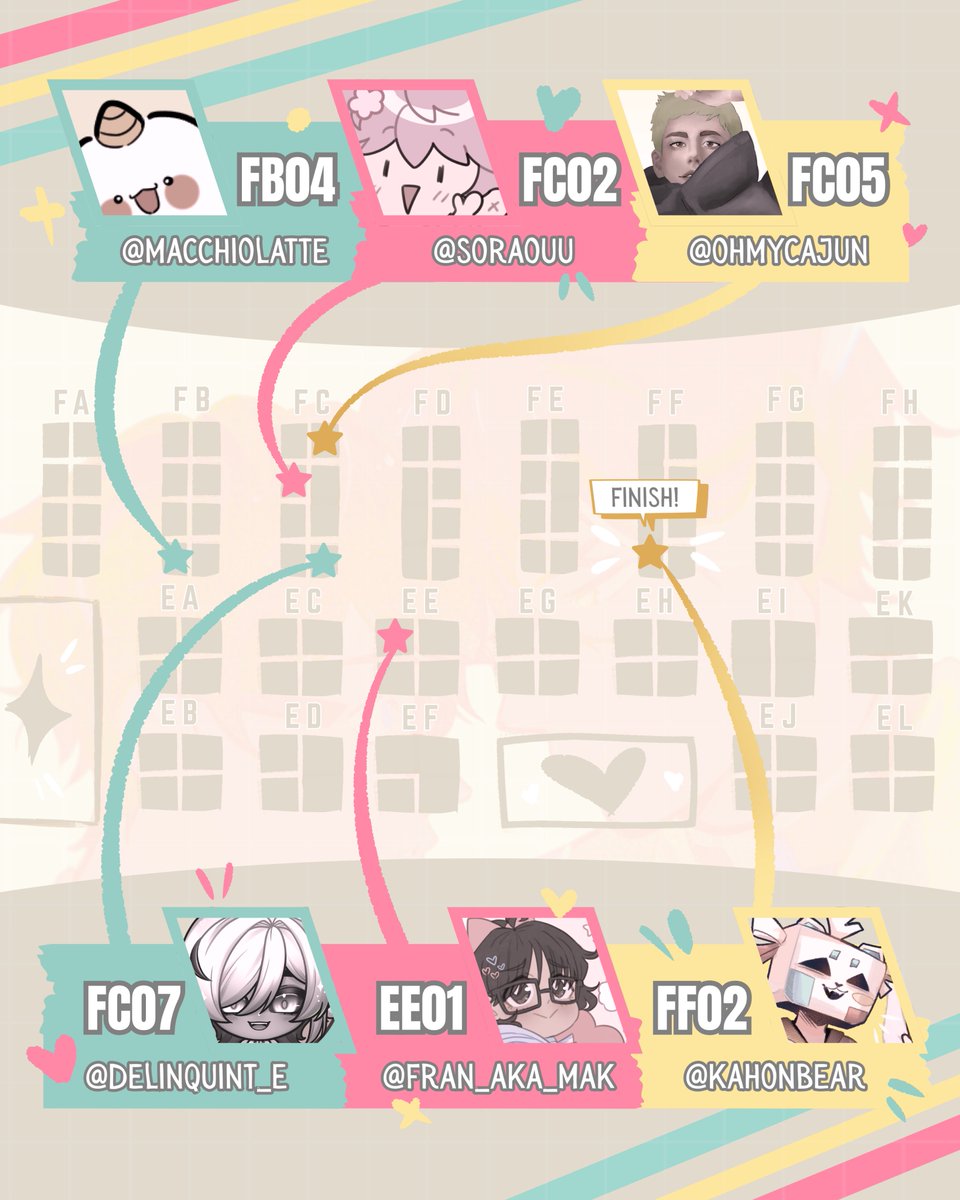 KahonBear's tweet photo. Map and o ejectives for our lil #beancounter // #isekaiofficeworker stamp rally this fanfes on May 16-17, 2026! https://t.co/O3GpbtV9nA