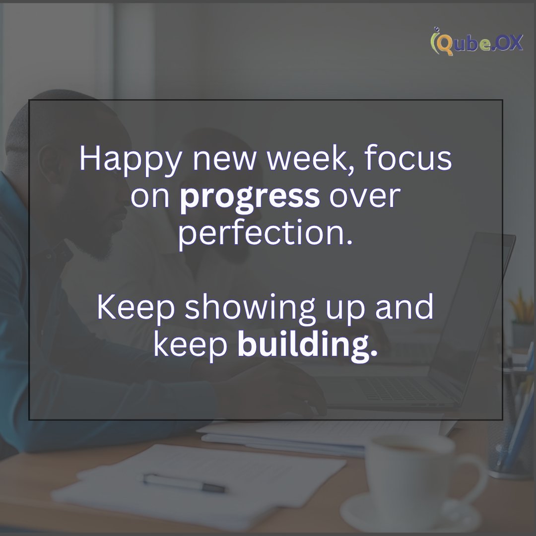 iQube_OX's tweet image. Happy Monday, IQube.ox! 💫 Start, don’t wait. 
Small steps build momentum. Focus on progress, not perfection. 
Stuck? Ask. Let’s work! 💪✨
#iQube
#Innovation
#Tech4all