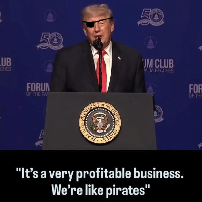 jim_macd's tweet photo. Trump then ended the presser with a hearty “Arrr” https://t.co/ltWvIBMZje