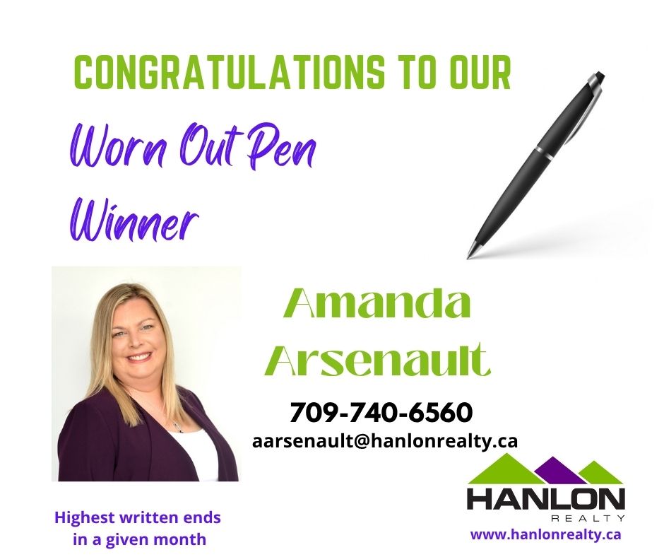 HanlonRealty's tweet photo. 📷 Congratulations to Amanda Arsenault, winner of the Worn Out Pen Award for April! 📷
Your dedication, hard work, and commitment truly shine through in everything you do. 
Keep up the amazing work, Amanda! 📷 https://t.co/12JyV2VvpU