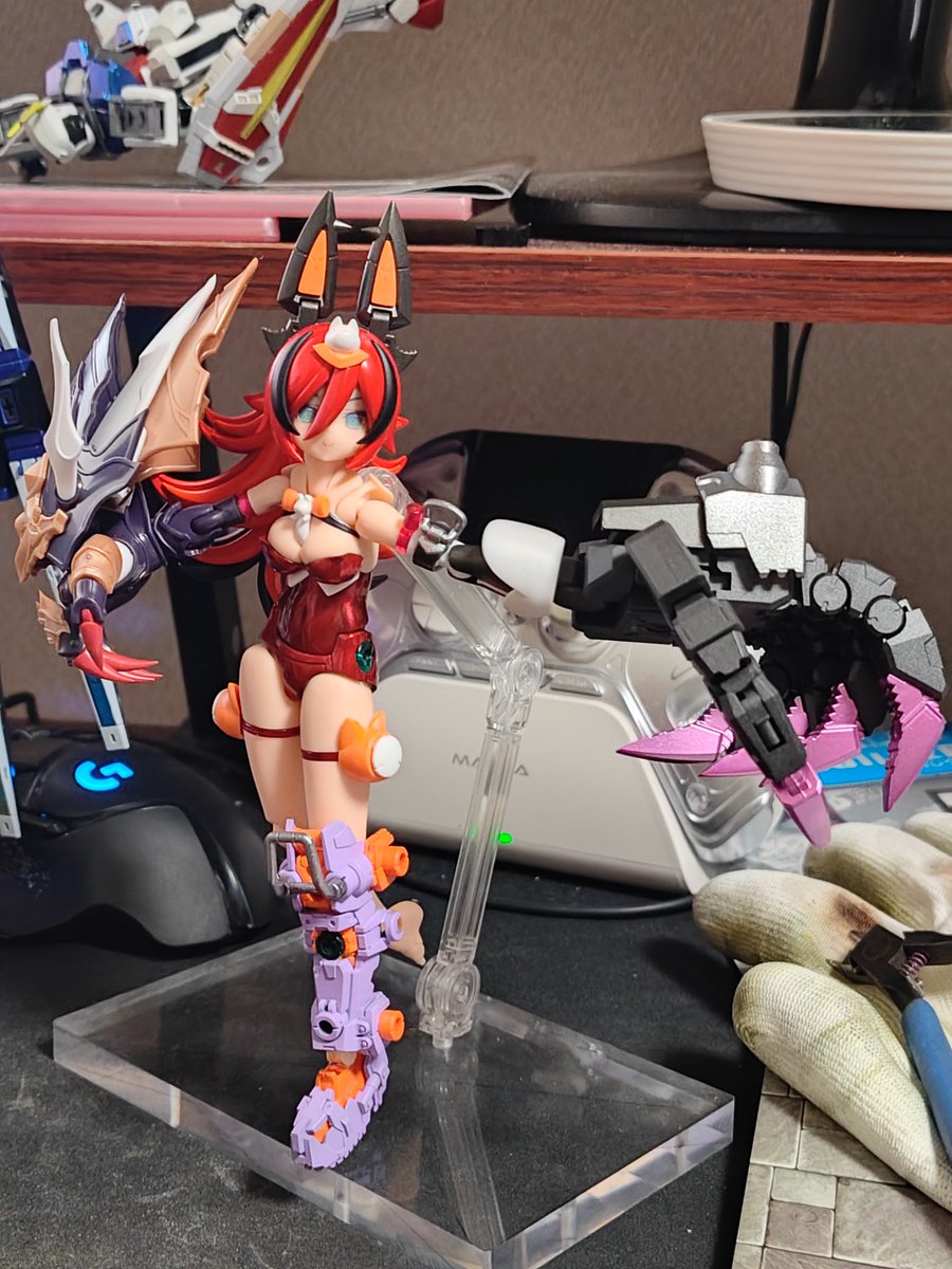 plamo_neko's tweet photo. ぷにもふのランちゃんだいたいでけた、明日右手塗装したらデカールどうするかかしら。 https://t.co/wJC4yhkqZX