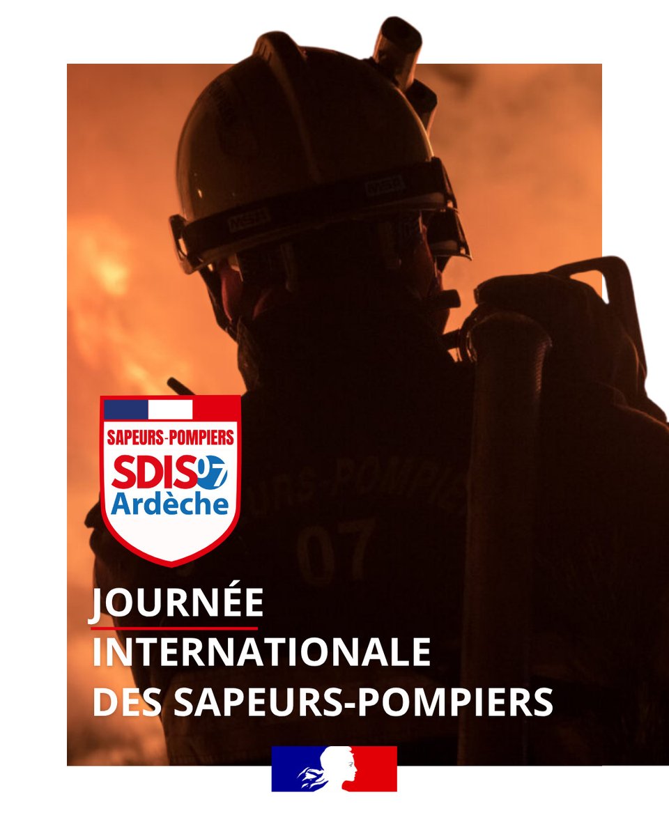Image de Préfet de l'Ardèche : #JournéeInternationale des sapeurs-pompiers | 🧑‍🚒🚒  En ce 4 mai 2026, la préfecture de l’Ardèche 