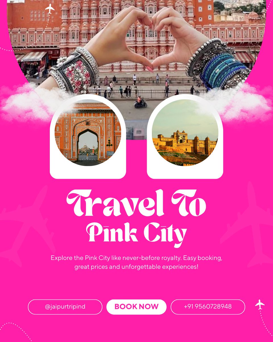 jaipurtripind's tweet photo. Explore the Pink City like never-before royalty.

Booking &amp; Details:
Call/Whatsapp: +91 9560728948

Instagram- @jaipurtripsindia
X- @jaipurtripind

#Jaipur #JaipurDiaries #PinkCity #ExploreJaipur #JaipurTrip #JaipurTour #IncredibleIndia #IndiaTravel #ExploreIndia #DiscoverIndia https://t.co/tZaFdBYsu2