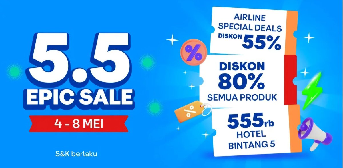 cursedkidd's tweet photo. khusus hotel bintang 5 harga 555rb mau gk? kmuu OTW traveloka skrg jg dik soalna ada 5.5 Epic Sale traveloka..cpet jgn sampe ga kebagian nyesel nnti,apa gk bosen km dirumah aja ky lemari rusak??

langsung gas kesini yh: https://t.co/J9Npx7Sinq https://t.co/WGN9e1InWv