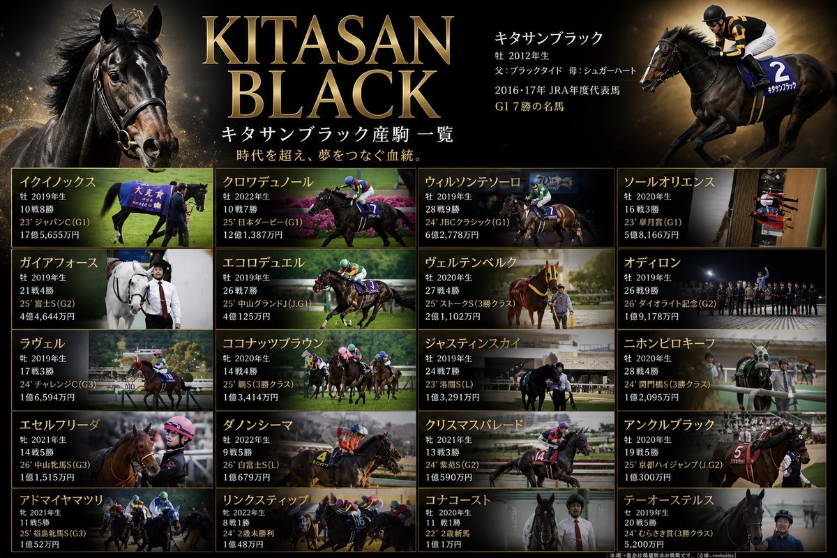 天皇賞（秋）競馬ポスター キタサンブラック キタサンブラック産駒 賞金上位20頭の一覧です！ 天皇賞春を色んな意味