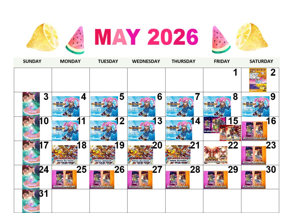 DigimonWorldEsp's tweet image. 👾¡YA ES MAYO DIGI-FANS! 
🇪🇸Aquí el calendario de lanzamientos, torneos...de todo Digimon en España:
💥¡#DigimonAdventure #VTamer llega a su Tomo 5!
💥¡#DigimonCardGame Mazos #BEATBREAK #DATASQUAD y #BT25 #DUALREVOLUTION! +Torneos de Bienvenida
💥¡Más #DigimonBeatBreak!

#Digimon