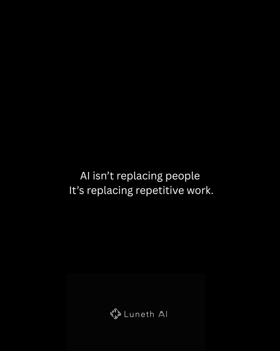 LunethAI's tweet image. AI isn’t here to take your job — but someone using AI might

The biggest opportunity right now is learning how to automate simple tasks and free up your time

The earlier you adapt, the bigger the advantage.

#AIAutomation #FutureOfWork #EntrepreneurMindset #TechTrends