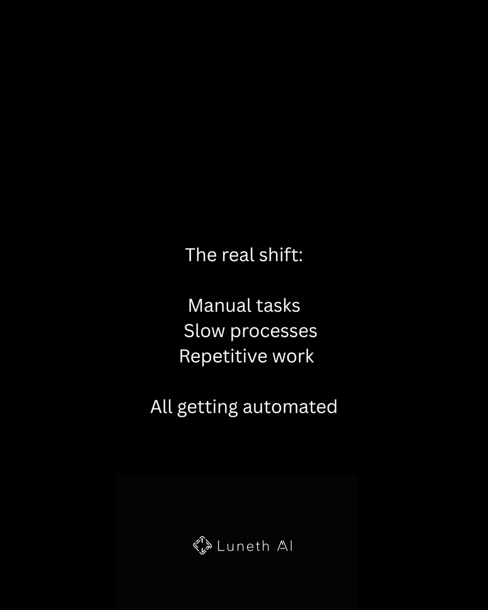 LunethAI's tweet image. AI isn’t here to take your job — but someone using AI might

The biggest opportunity right now is learning how to automate simple tasks and free up your time

The earlier you adapt, the bigger the advantage.

#AIAutomation #FutureOfWork #EntrepreneurMindset #TechTrends