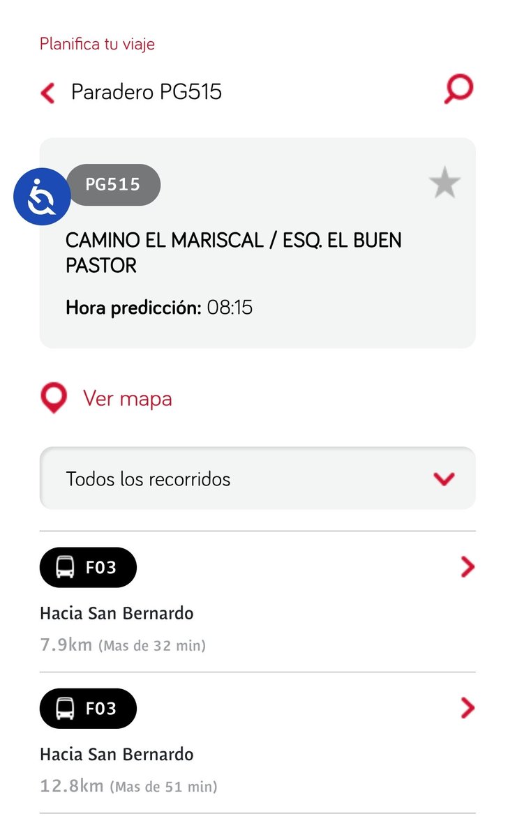 carlitropolis's tweet photo. @Red_Movilidad @Transantiago @louisdegrange 
Qué se hace en definitiva con él recorrido F03 y su nulo cumplimiento de su frecuencia asignada?  y eso qué estamos en hora peak, el resto del dia es peor https://t.co/xYrp9DfOa8