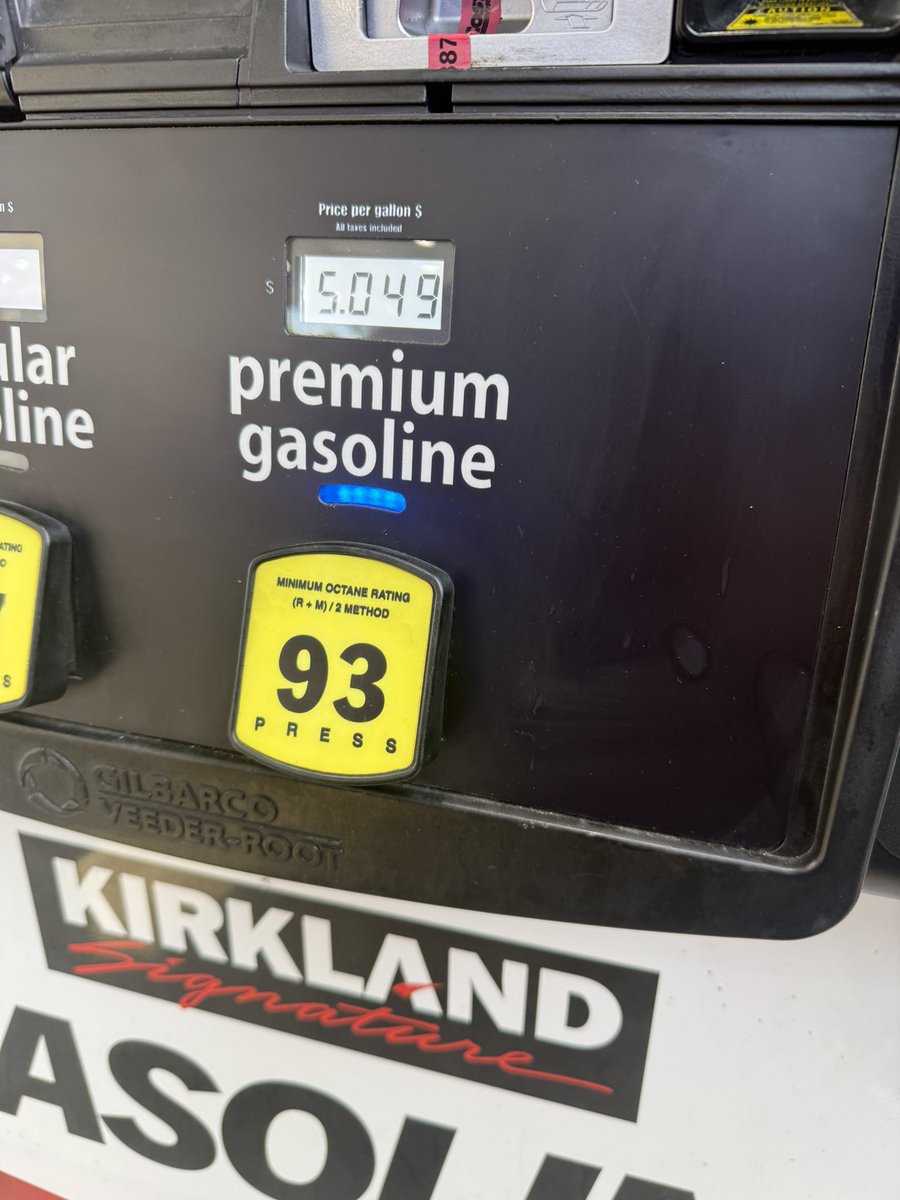 workwithbacchus's tweet photo. This is getting crazy…can’t even save at Costco gas stations anymore. https://t.co/V2El0zbOdY