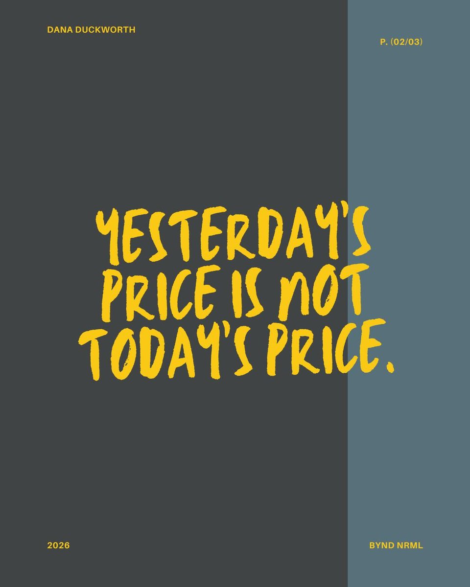Beyond_Normal_'s tweet photo. “Yesterday’s price is not today’s price.”
— Dana Duckworth

Growth changes the game.
So should your value. https://t.co/x9GWpRaUcY