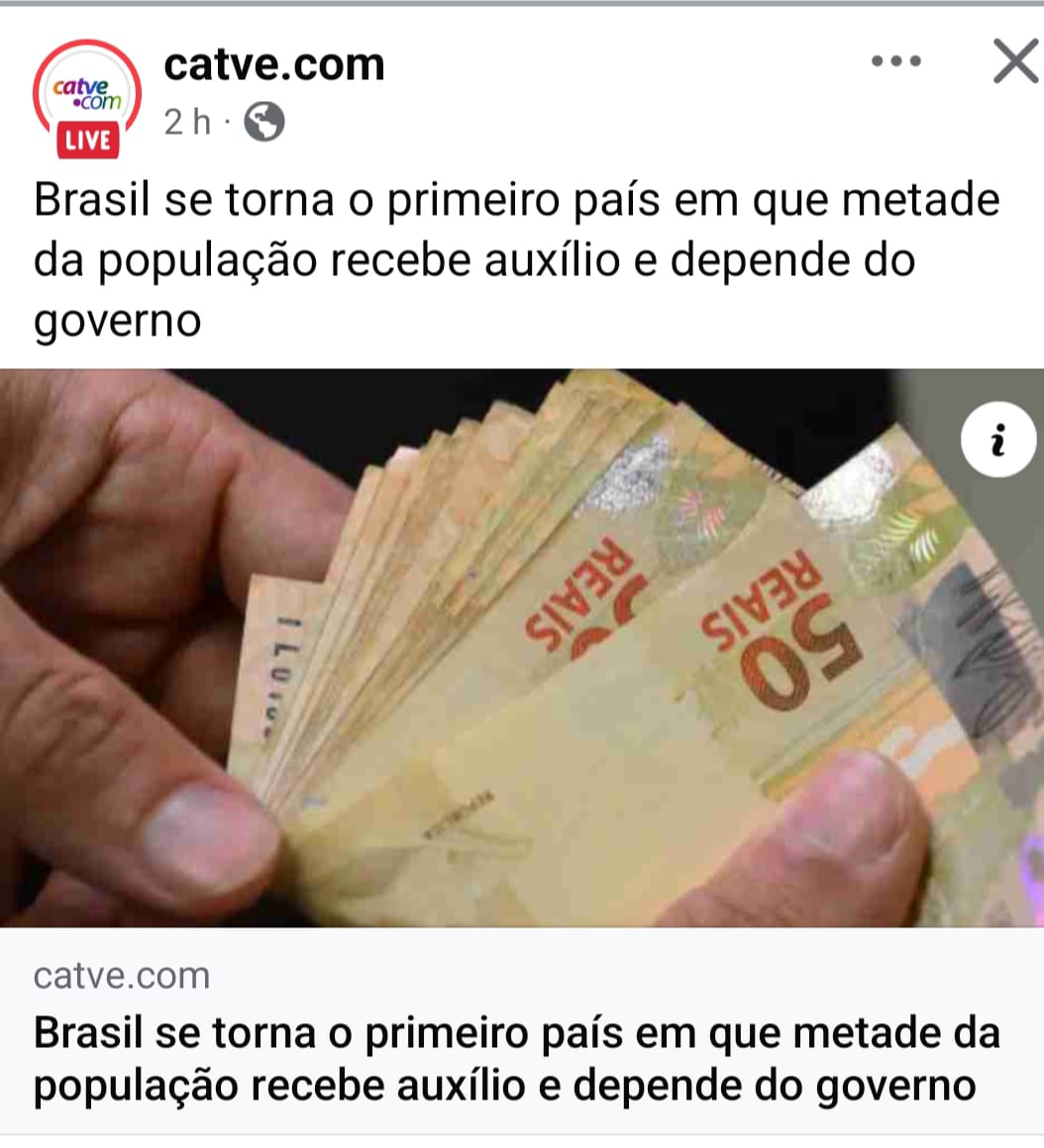 Senhor_Off's tweet photo. @xicosa Acho o Malafaia um bosta, mas não podemos defender um governo que colocou metade da população no cabresto dos auxílios. Como um país vai prosperar desse jeito. https://t.co/t4vGZvc7Wk