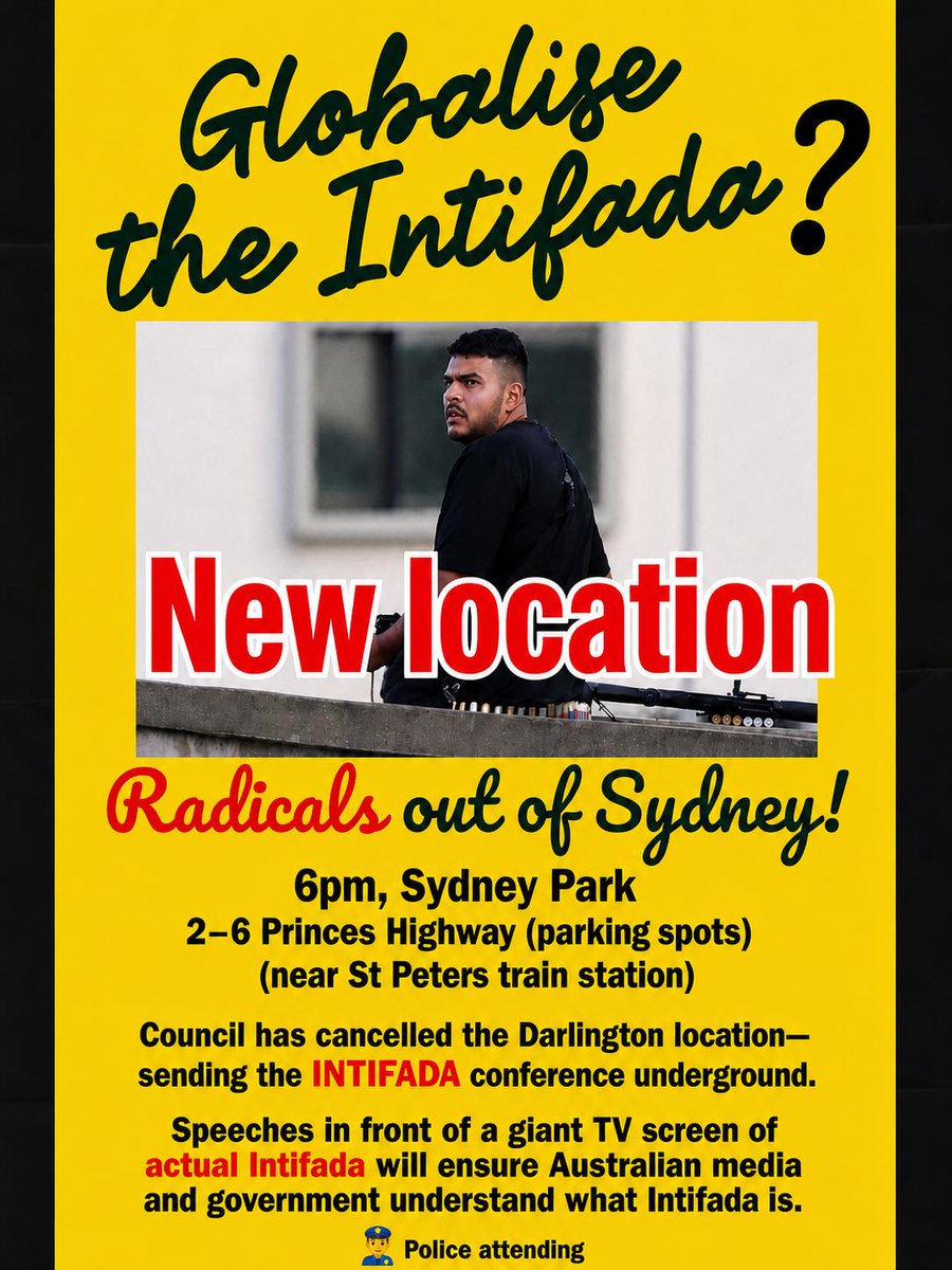 alliesaus's tweet photo. “Globalise the Intifada” has gone underground to a park in Redfern.

When hate tries to find a home in our city, we say: not here. It worked.
Now we show up. 👏

Speeches and real footage showing.

👮 Police attending. https://t.co/wY6eR67N8U