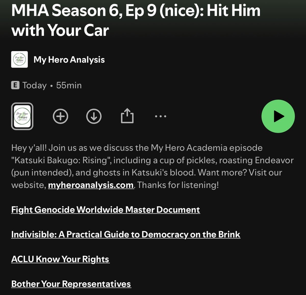myheroanalysis's tweet photo. Happy(?) War of the Stars day to those who celebrate, I guess… anyway, tune in now to episode 6.9—nice—if you need some chaos for your Monday—you’re welcome in advance #mha #myheroacademia #theforceisstupid https://t.co/jhX3h4Vl47