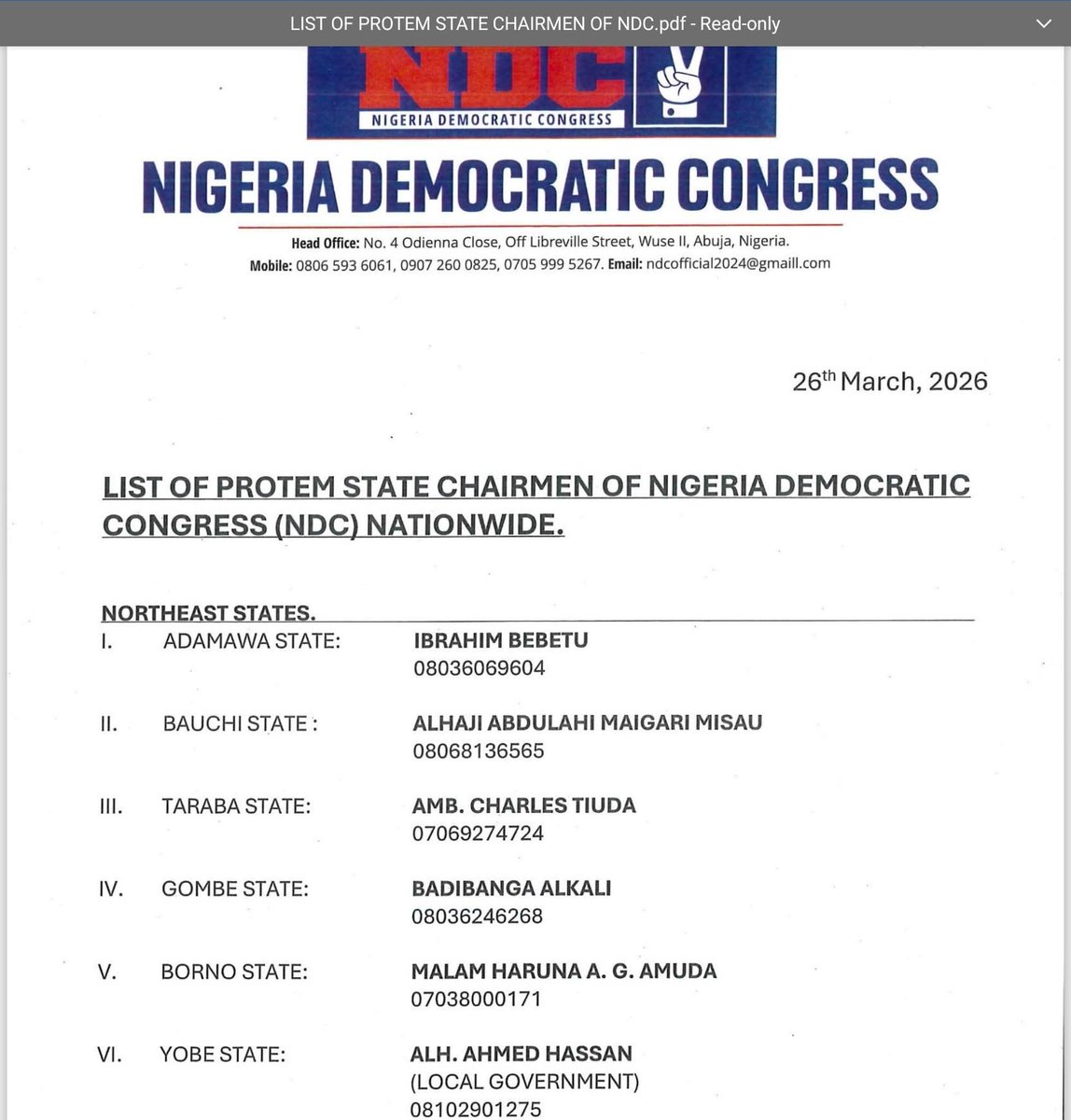 ChynedOfficial's tweet photo. @toyone_couture All the NDC State Chairmen. https://t.co/Tl6O3x94FR